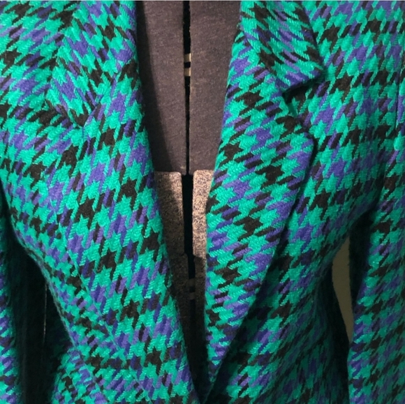 Cross Country Vintage  Teal & Purple Blazer. Excellent Condition Size 4 - Picture 3 of 9